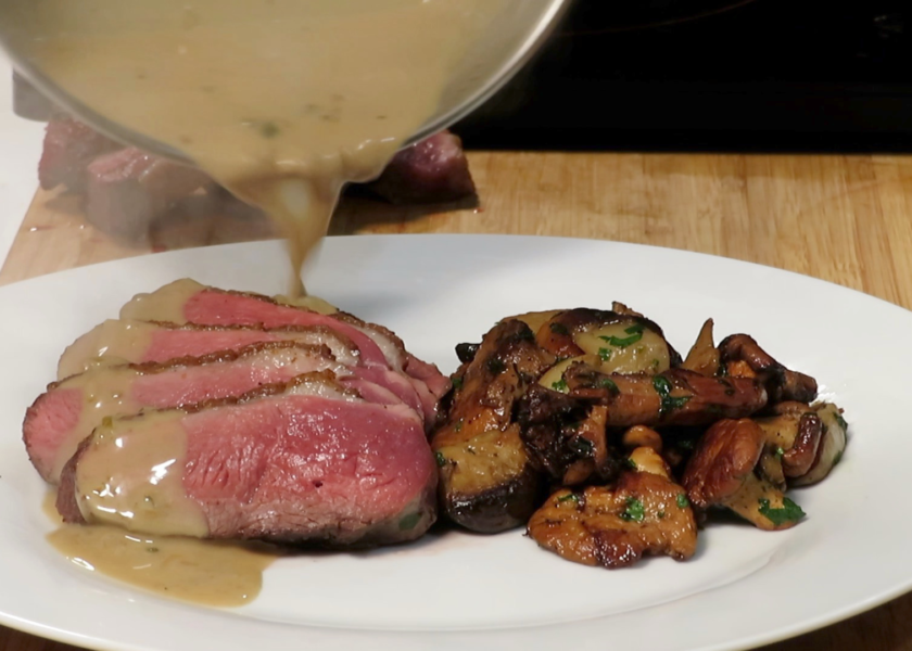 Duck-Breast-with-Green-Peppercorn-Sauce